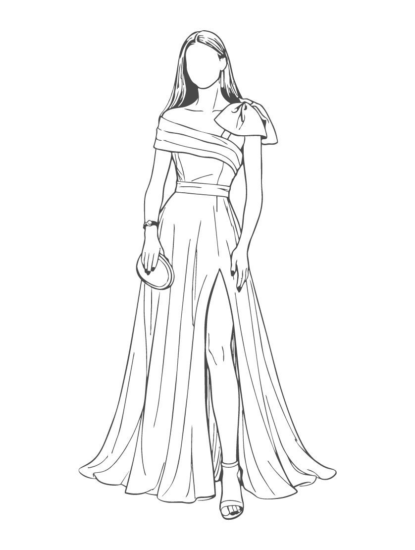 Inspiração de vestido longo para convidadas